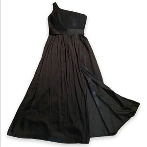 One Shoulder Vera Wang Bridesmaid Dress - Black